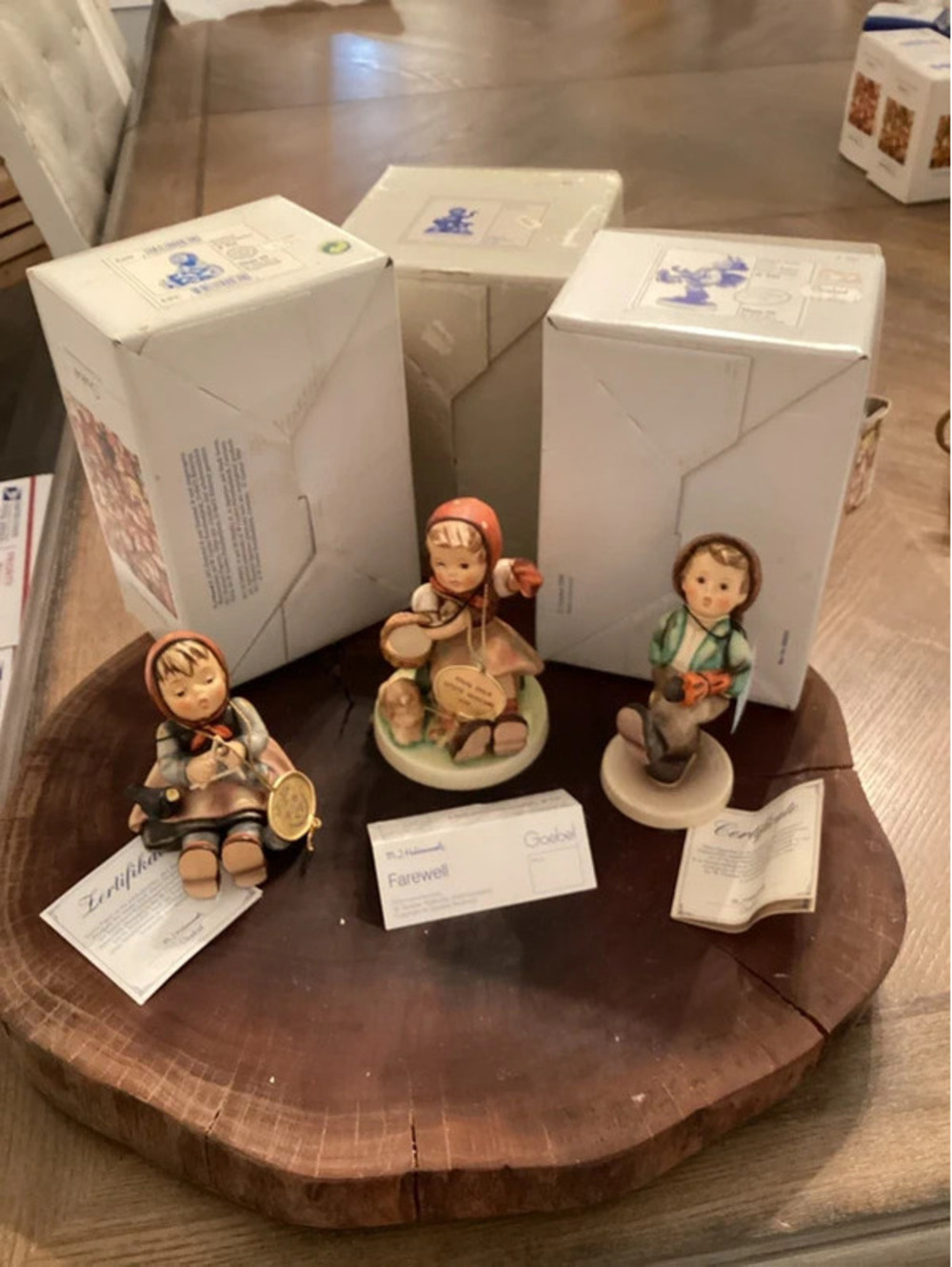 Vintage lot of 3 larger M.I. Hummel and M.J. Hummel figurines